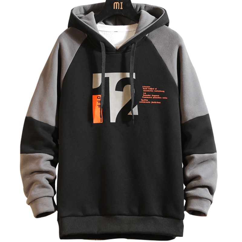 Áo Hoodie Dáng Rộng In Chữ Phong Cách Hàn Quốc Cho Nam