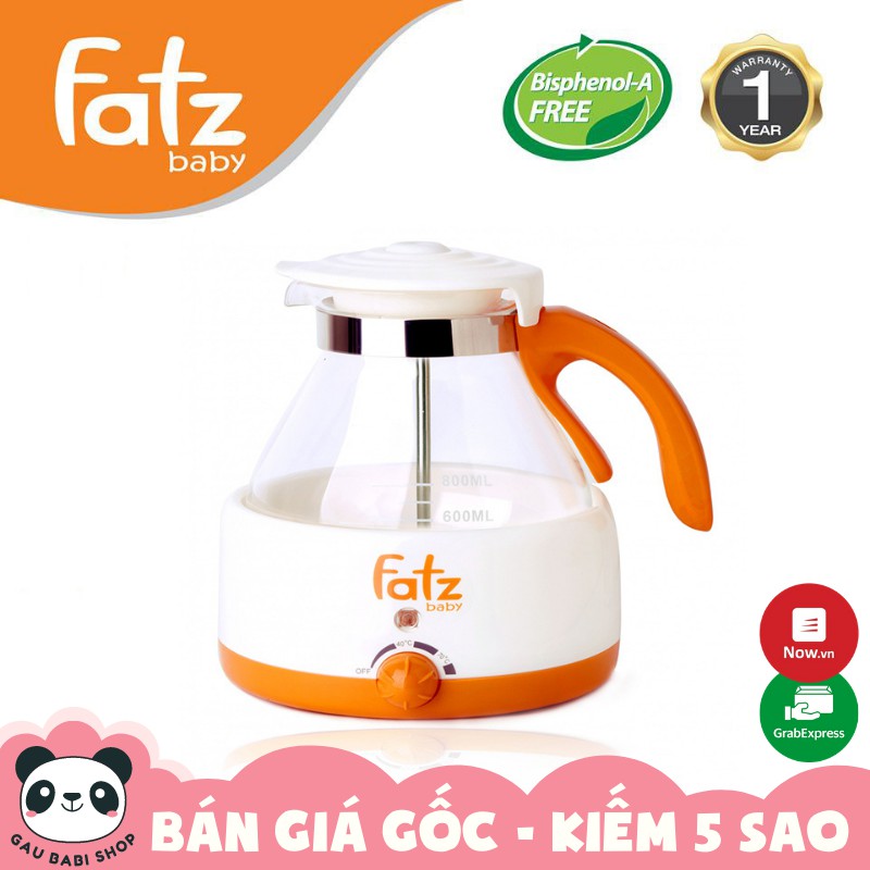 (BẢO HÀNH 24 THÁNG) Máy hâm nước pha sữa có nhiệt kế 800ml Hàn Quốc Fatzbaby FB3005SL