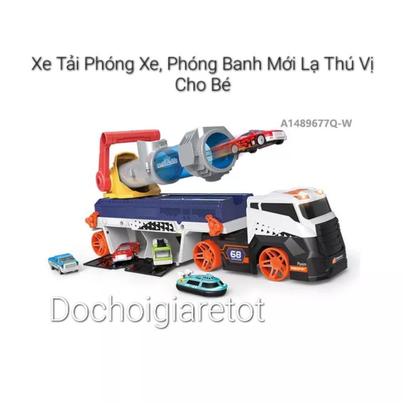 Đồ chơi xe bắn bóng tốc độ tặng kèm xe hợp kim, có âm thanh, hiệu năng ứng hấp dẫn cho bé con