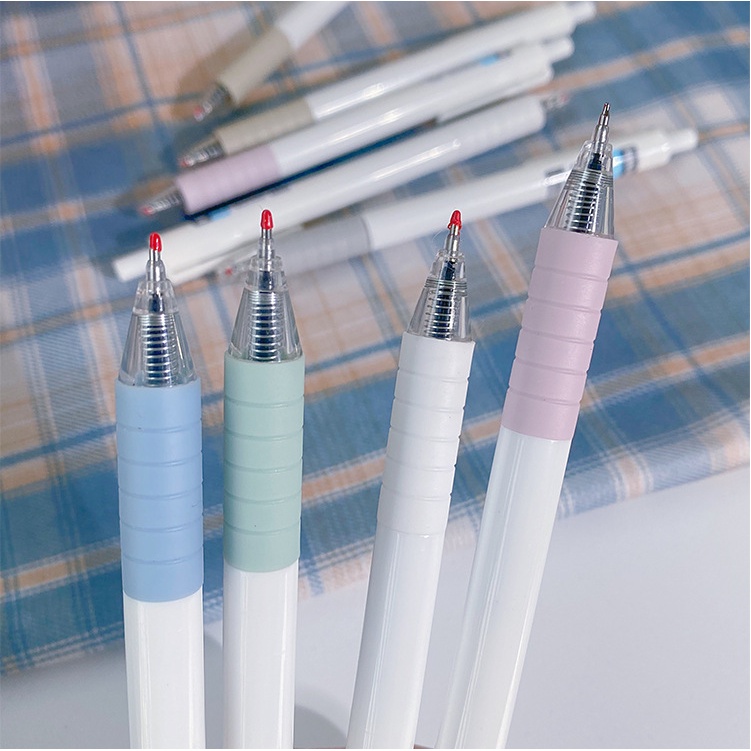 Bút bi hàn quốc mực đen ngòi ST 0.5mm - bút bi gel đen cute có ruột bút thay thế