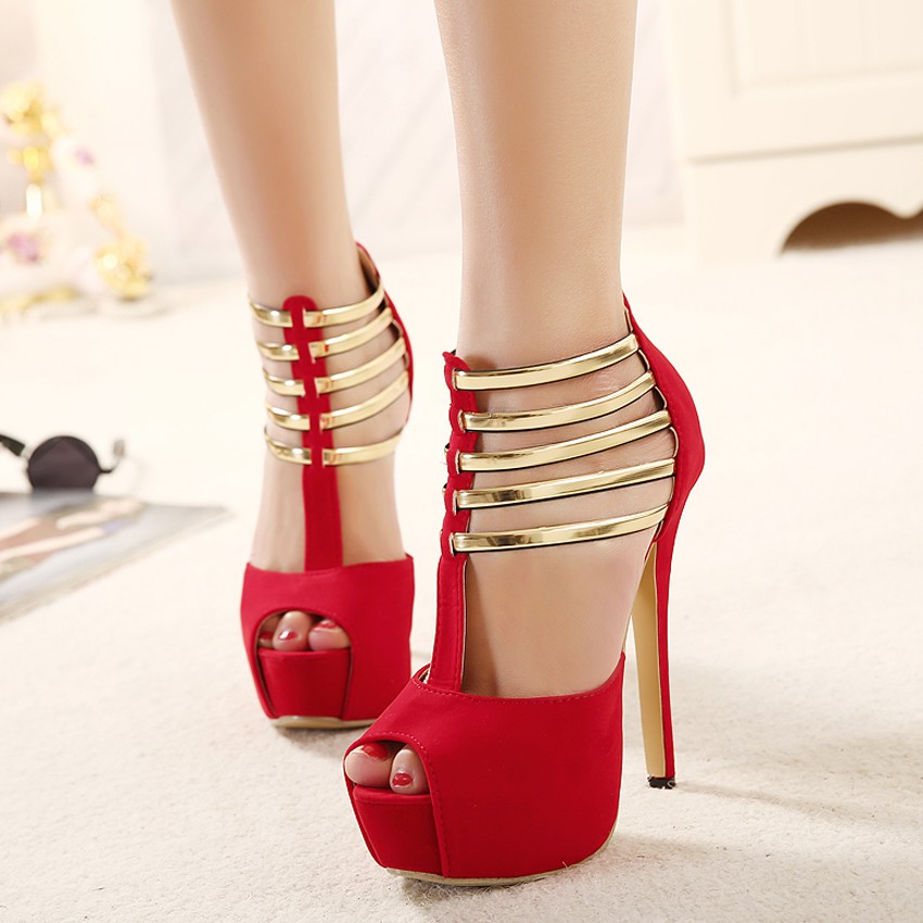 Giày cao gót hở mũi 15cm có size lớn_G27_TaTa Fashion