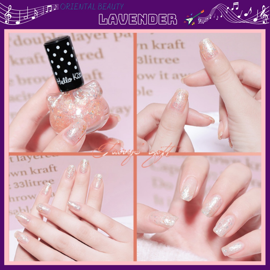 Sơn Móng Tay nhanh khô không độc hại Fairy" gift hình Hello Kitty Dễ Thương LavenderTS1159