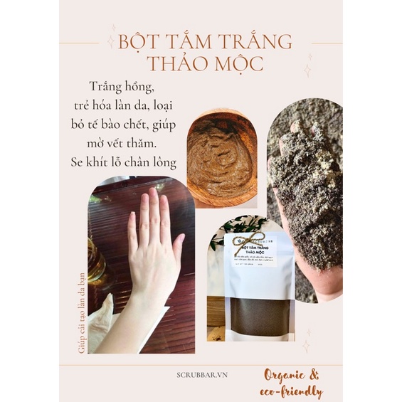 Bột tắm trắng thảo mộc cao cấp túi 200gr ❤️ FREESHIP ❤️ nhả nắng, bật tông an toàn công thức độc quyền
