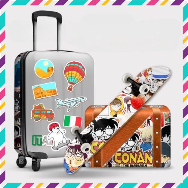 Sticker Thám Tử Lừng Danh Conan, Dán Nón Bảo Hiêm, Điện Thoại, Laptop, Chống Nước, Chống Bay Màu