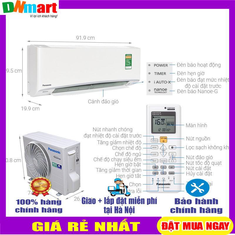 Điều hòa Panasonic CS/CU-XU9UKH-8 inverter 1 chiều 9000BTU