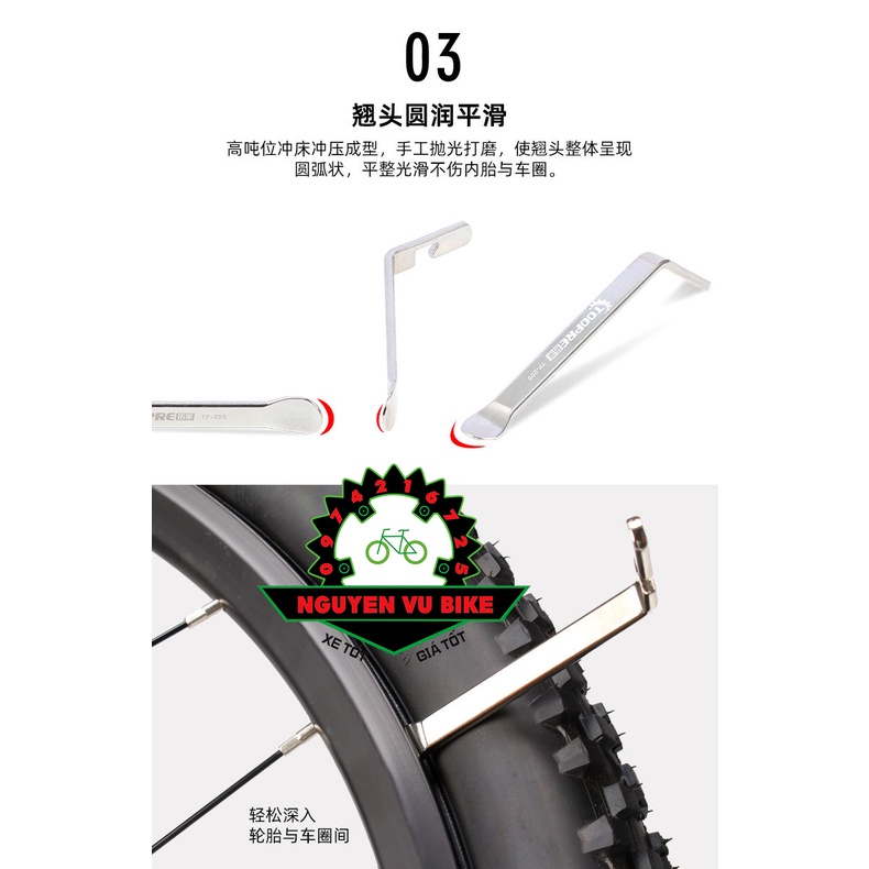 Bộ dụng cụ móc lốp xe đạp Toopre cao cấp