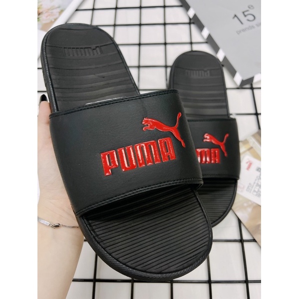 DÉP PMA COOL CAT BLACK RED SLIDE SANDAL - DÉP QUAI NGANG SIÊU ÊM