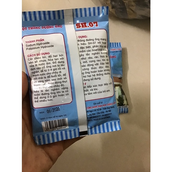 Bột thông cống SH.07 chống tắc nghẽn hiệu quả gói 100g