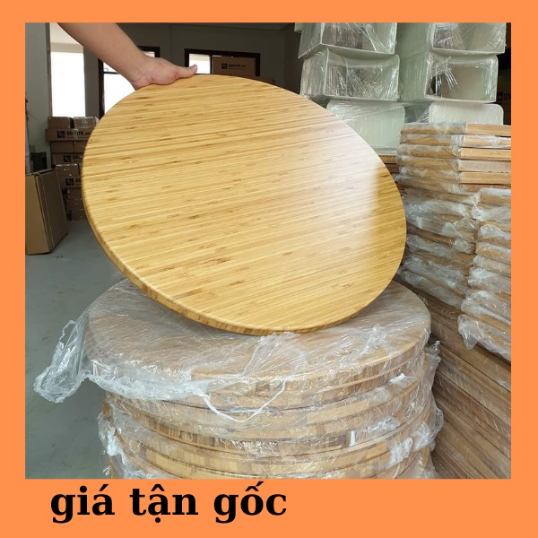 Mặt bàn tròn gỗ tre BAMVINA dày 2,5cm