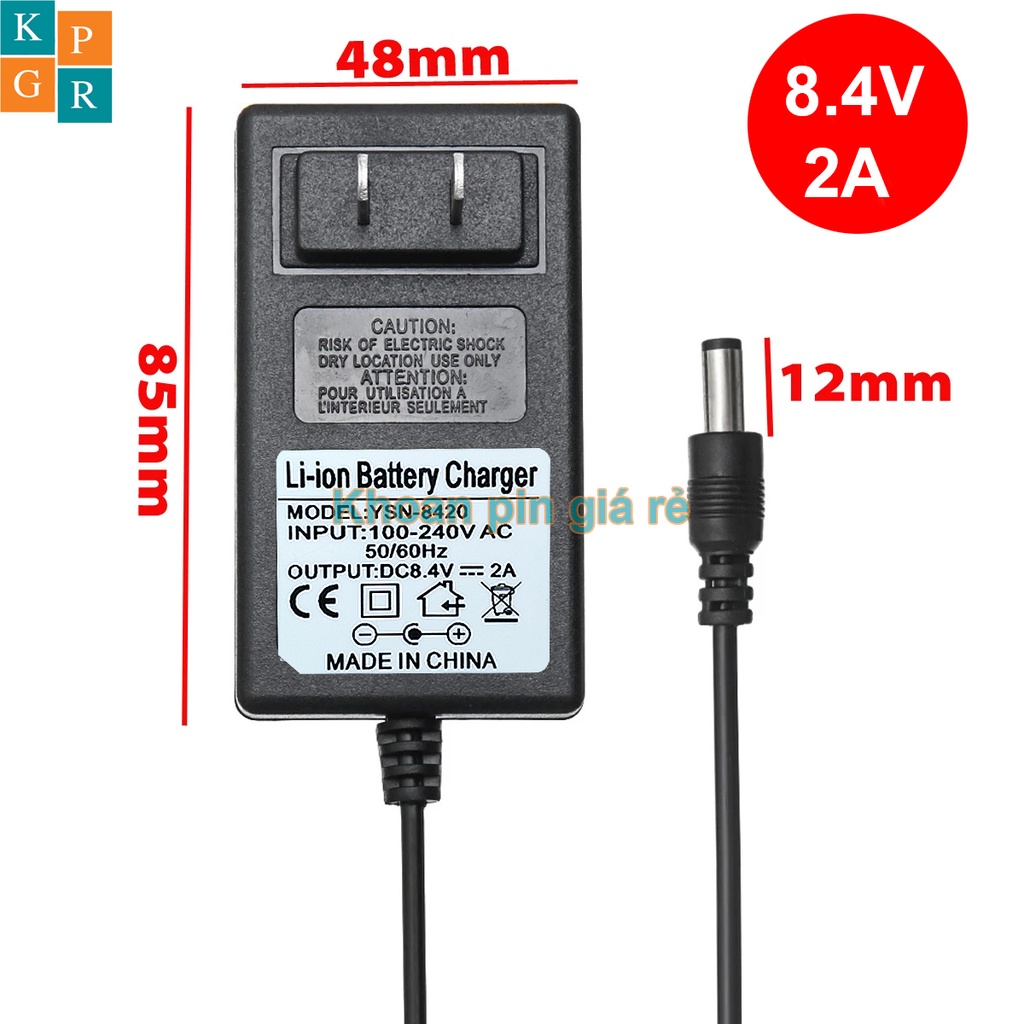 KPGR Sạc 2S 8.4V 2A dùng cho pin lion 3.7V