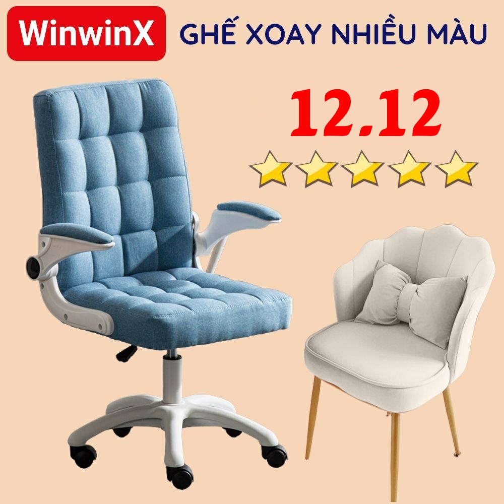 Ghế xoay học sinh nhiều màu WinwinX Ghế xoay văn phòng chân thép có tựa giá rẻ