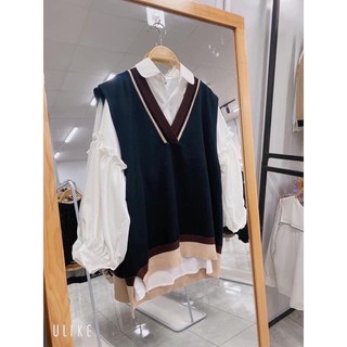 Áo gile cổ tim basic siêu hot