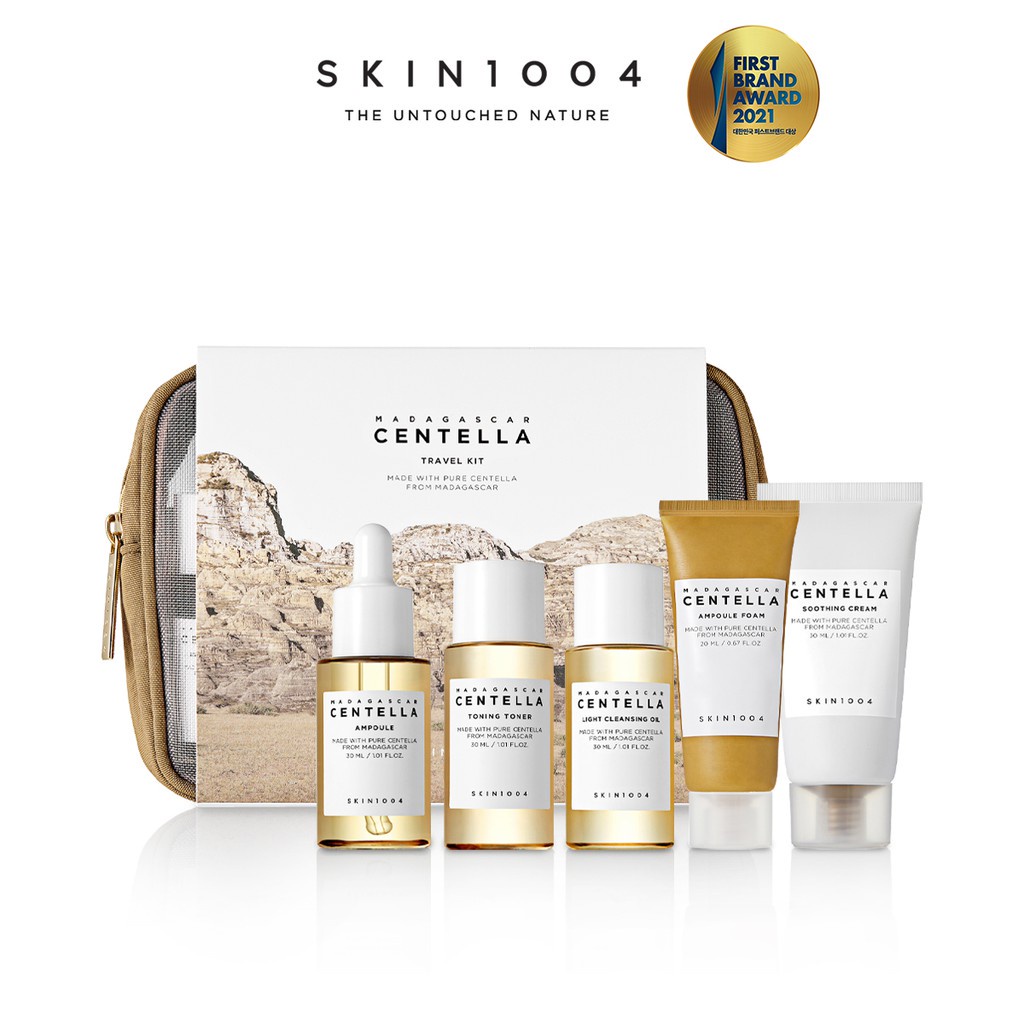 {XẢ KHO SỈ} SET Dưỡng Da SKIN1004 Madagascar Centella Travel Kit (Kèm Túi)