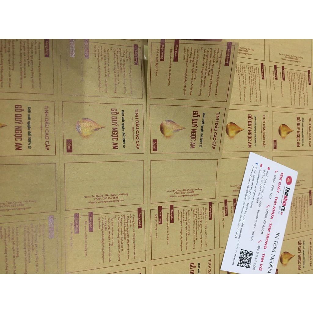 In tem nhãn giấy kraf, xi măng sticker, decan A3 theo yêu cầu | BigBuy360 - bigbuy360.vn