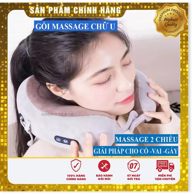 [❤️HÀNG LOẠI 1❤️] GỐI MASAGE CỔ THÔNG MINH CHỮ U HAI CHIỀU, GỐI MASSAGE CỔ VAI GÁY HIỆU QUẢ [❤️BẢO HÀNH 12 THÁNG❤️]