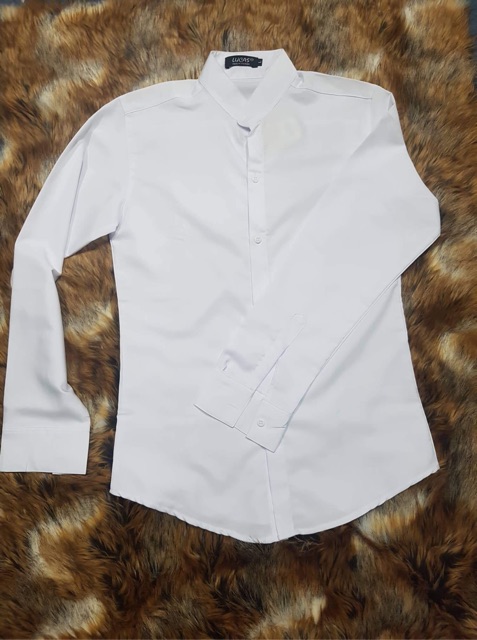 [Mã FAMAYMA2 giảm 10K đơn 50K] ÁoSơ Mi Nam Dài Tay Cổ Trụ Chất Lụa Trắng | BigBuy360 - bigbuy360.vn