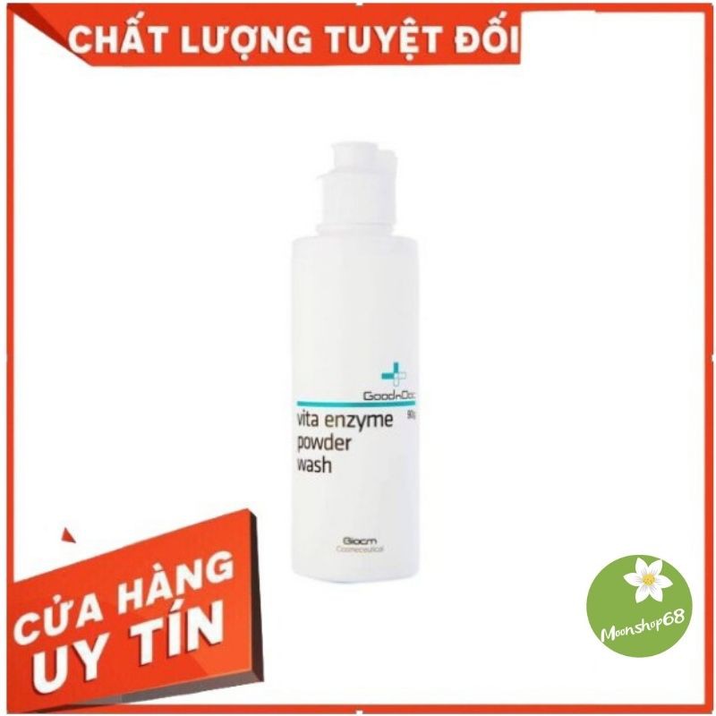 [CHÍNH HÃNG] Bột rửa mặt và tẩy tế bào chết ngừa mụn trắng sáng da từ Enzym đu đủ Goodndoc Vita Enzyme Powder Wash 90g