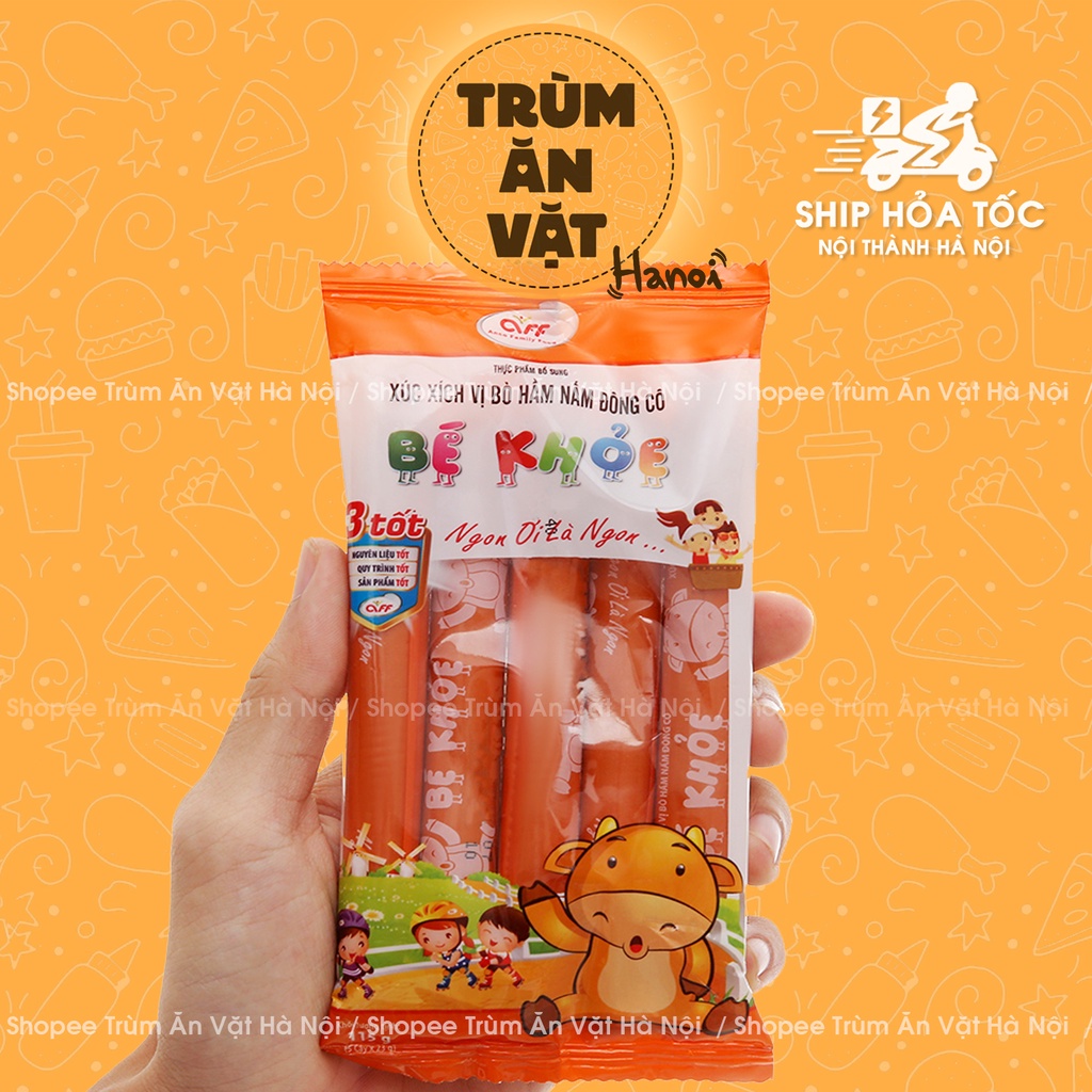 Xúc xích ăn liền bé khỏe Ngon ơi là ngon gói 5 cây x 21g [Trùm ăn vặt Hà Nội] | BigBuy360 - bigbuy360.vn