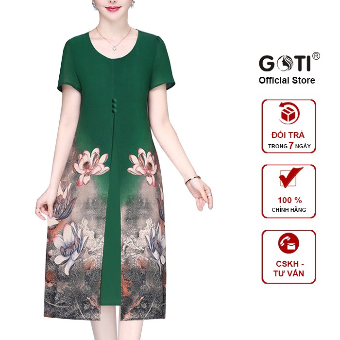 GOTI – ĐẦM SUÔNG TRUNG NIÊN BIGSIZE KIỂU ĐẦM SUÔNG DỰ TIỆC TRUNG NIÊN, THỜI TRANG TRUNG NIÊN NỮ 3270 3288 3296 3300 3301