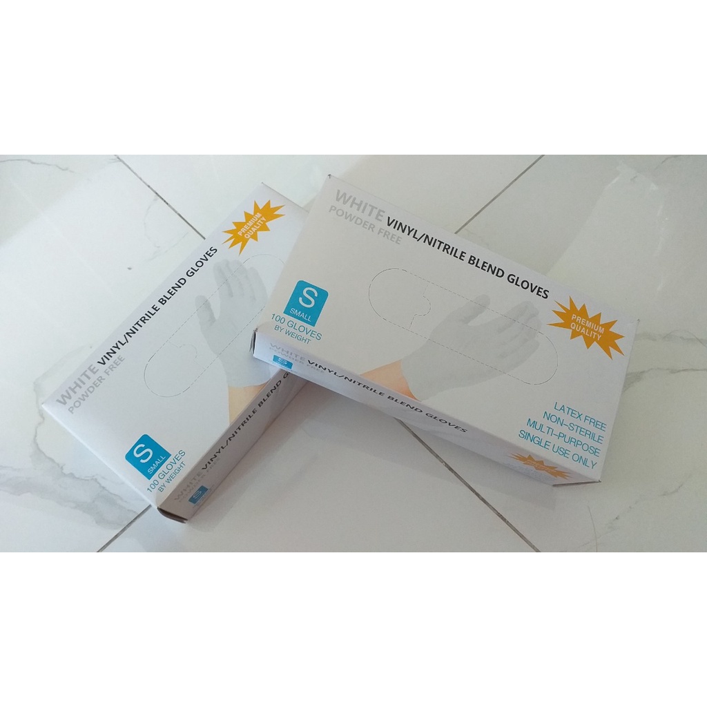 Găn tay y tế cao su không bột 100 cái siêu dai chuyên dùng trong spa phun xăm thẩm mỹ