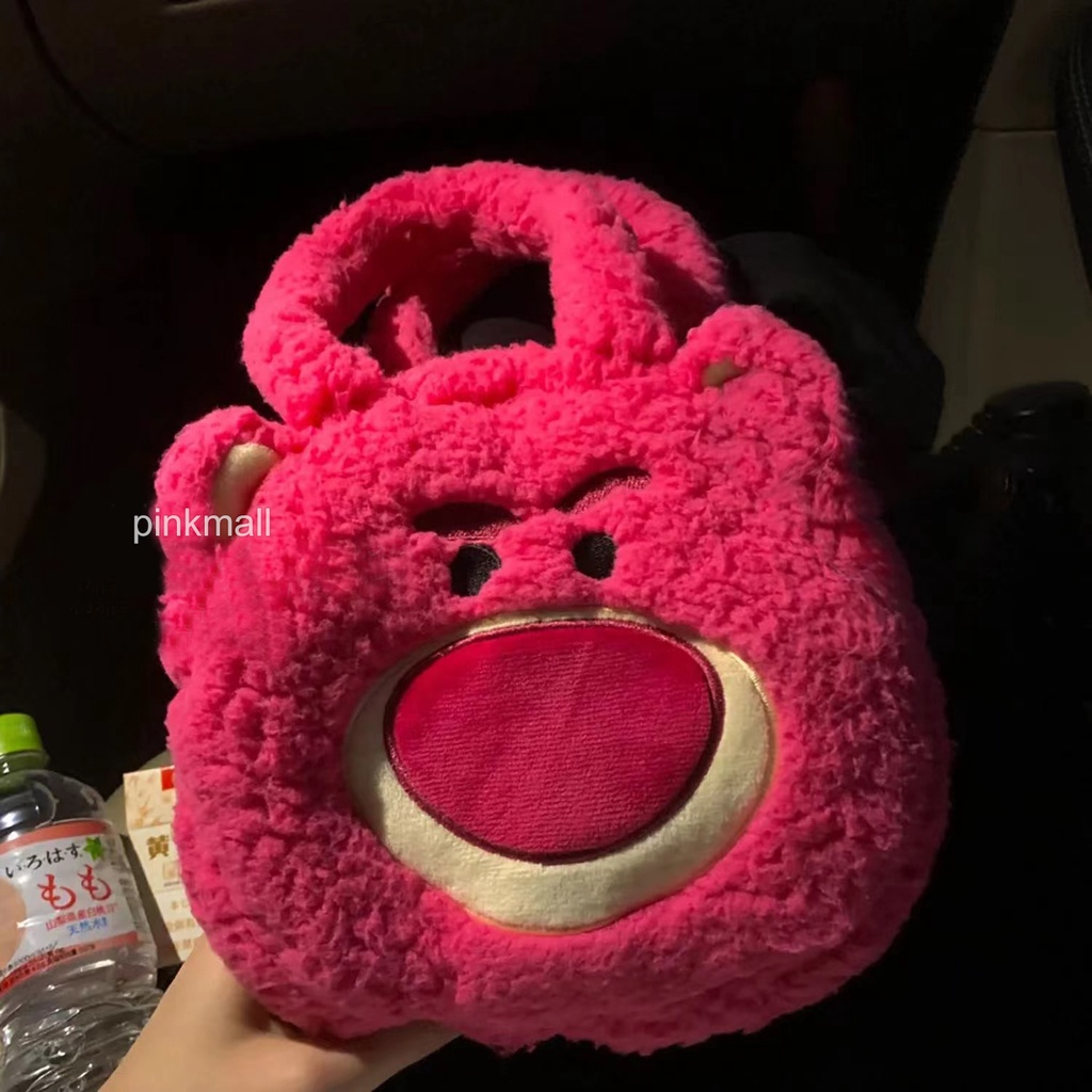 Túi tote nhân vật hoạt hình dễ thương, mới lạ, túi tote nhung, trâm cài hoạt hình ngẫu nhiên miễn phí, thời trang đa dạng cho bạn gái lựa chọn