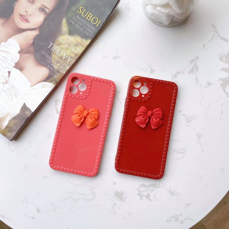 Ốp lưng iphone VIỀN TIM MỘT NƠ ĐÁ 7plus/8/8plus/x/xs/xs max/11/11 pro/11 promax/12/12pro max,Anh Ga Case