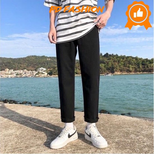 Quần baggy nam quần jean bò baggy nam dáng Unisex hàng Quảng Châu phong cách Hàn Quốc PD FASHION