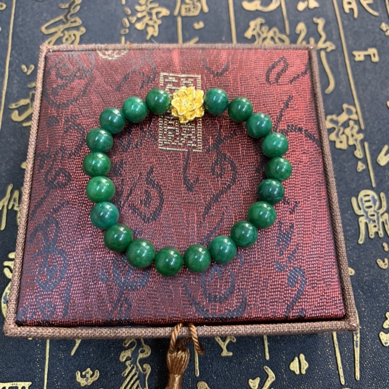 Vòng tay Ngọc Sơn Thủy 6ly Mix Charm Bạc