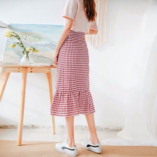 [HOT TREND] Váy đuôi cá kẻ caro
