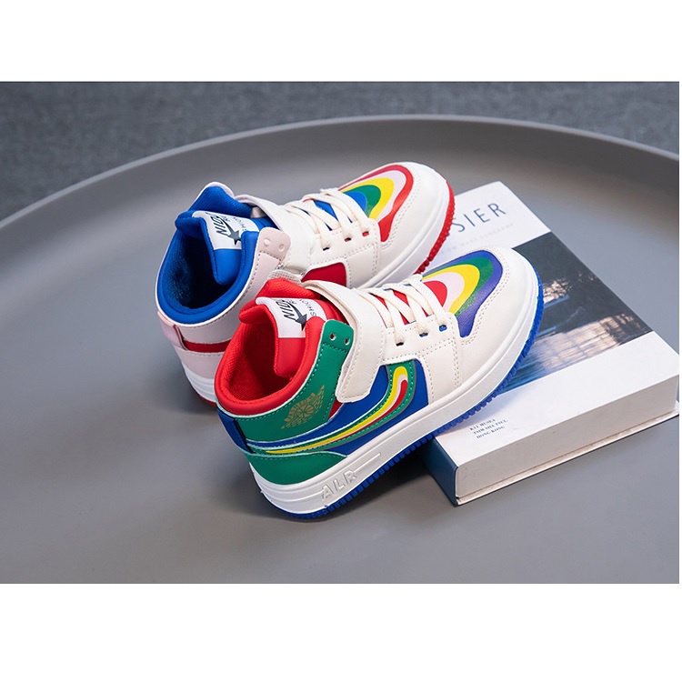 Giày thể thao trẻ em cao cổ sắc mầu Quảng Châu size 26 đến 37