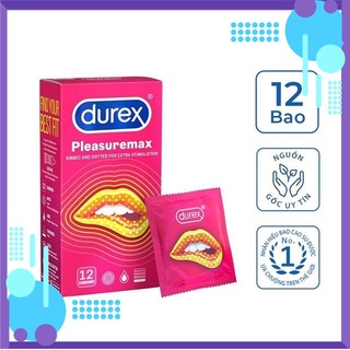 Bao cao su durex ᴘʟᴇᴀsᴜʀᴇᴍᴀx - có gân - che tên sản phẩm- chính hãng