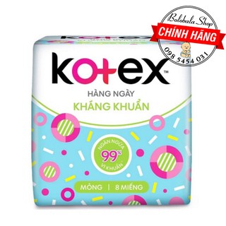 Lốc 8 gói Băng vệ sinh Kotex hàng ngày kháng khuẩn 8 miếng/gói