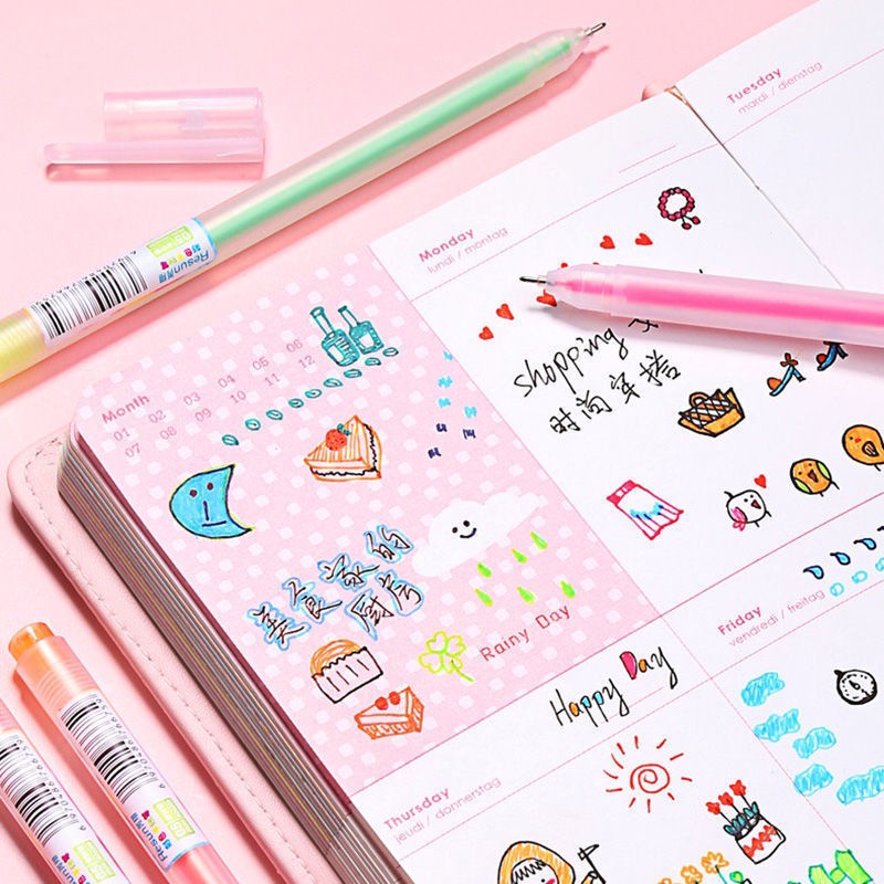 Bút gel nhiều màu - Resun pastel - 1 cái - 0.5mm - văn phòng phẩm - bút mực gel nhiều màu - MIYABI STORE