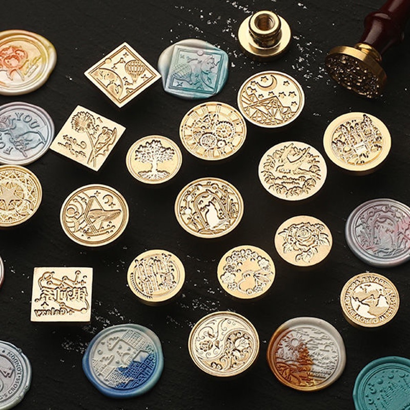 Con Dấu Đóng Sáp Bằng Hợp Kim Đồng Thau Phong Cách Retro