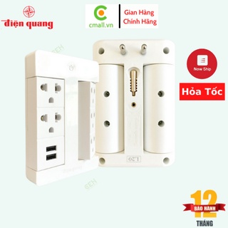 Ổ Cắm Xoay Thông Minh 2 Cổng USB Sạc Nhanh Kết Hợp Ổ Cắm 5 Lỗ 3 Chấu Sử Dụng Wifi Điện Quang Apollo 2000W