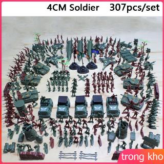 307pcs/lot Military Plastic Soldier Model Toy Army Men Figures Accessories Kit Decor Play Set