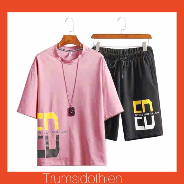 Bộ mặc nhà ED chất thun cao cấp Unisex bigsize dành cho nam nữ mặc ngủ thể thao tập gym du lịch đi biển siêu ngầu