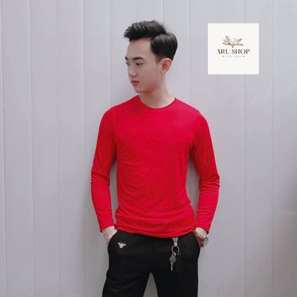 Áo thu đông nam cổ tròn dài tay giữ nhiệt co giãn cao cấp, giữ ấm cơ thể, áo dáng ôm cao cấp | BigBuy360 - bigbuy360.vn