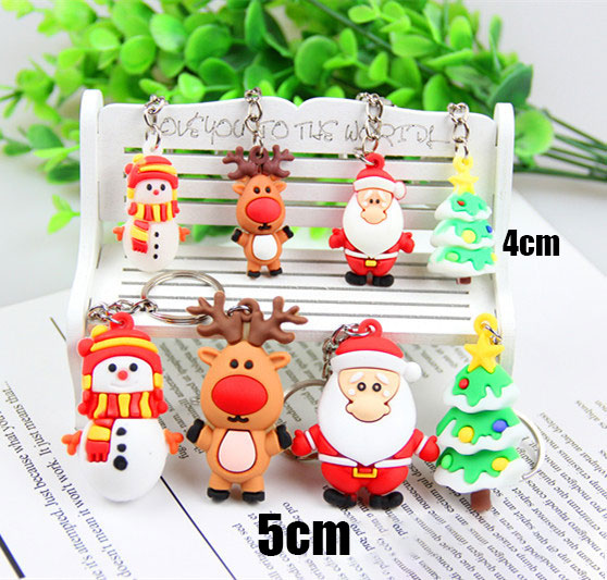 Móc khóa Silicon Pvc hình cây thông giáng sinh sáng tạo cho PS1003