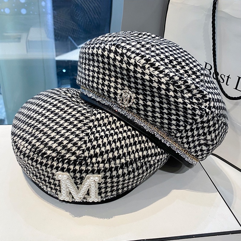 Mũ Beret Đính Đá Thời Trang Xuân Thu Phong Cách Nhật Bản Cho Nữ