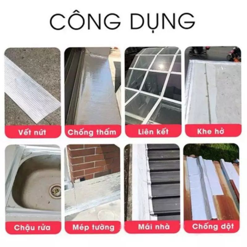 Cuộn 15m (loại tốt,dày) Tấm keo dán chống thấm chống dột mái tôn đa năng hàn quốc