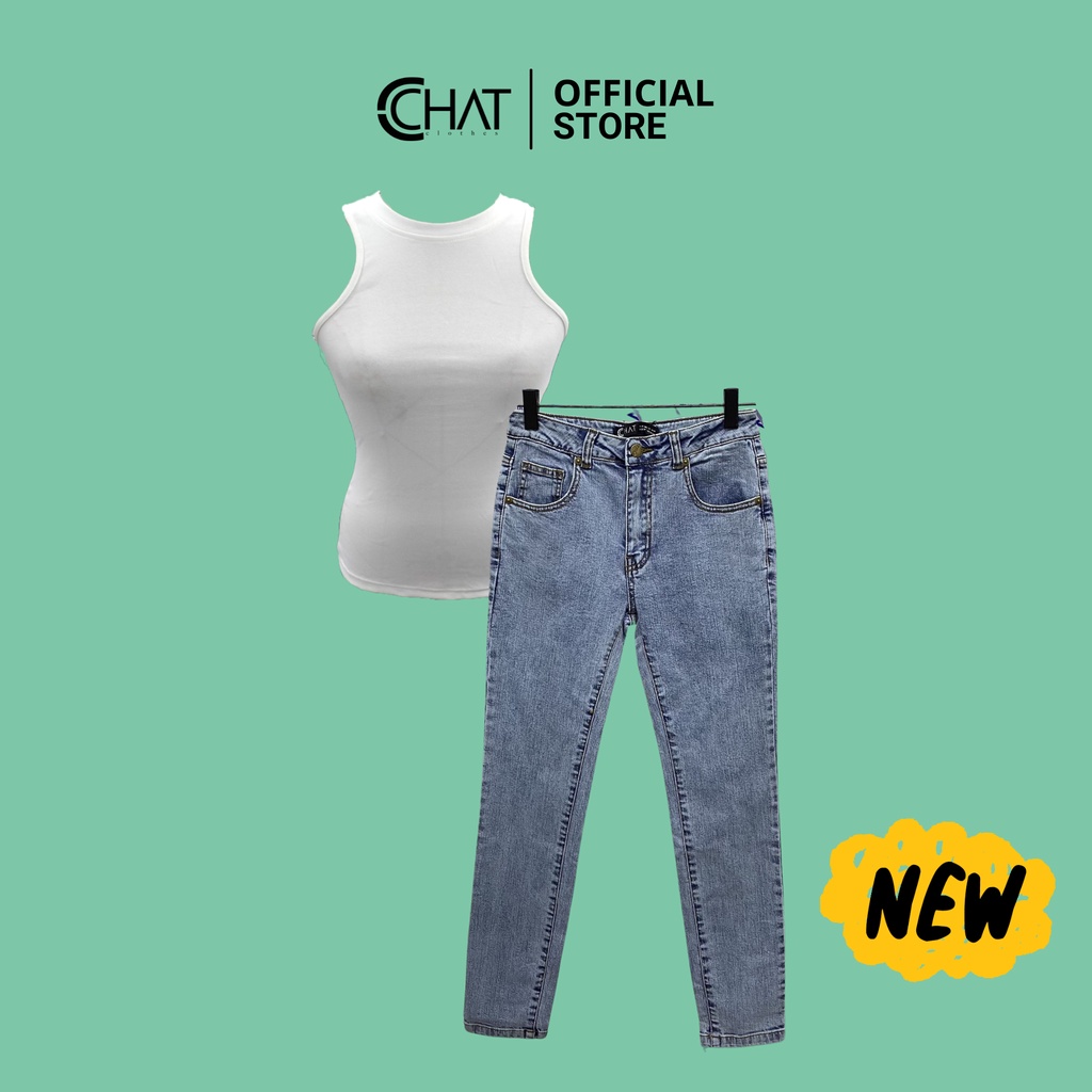 [Mã WABR151A giảm 10% tối đa 30k đơn từ 99k] Quần jeans skinny túi hàm ếch CCHAT