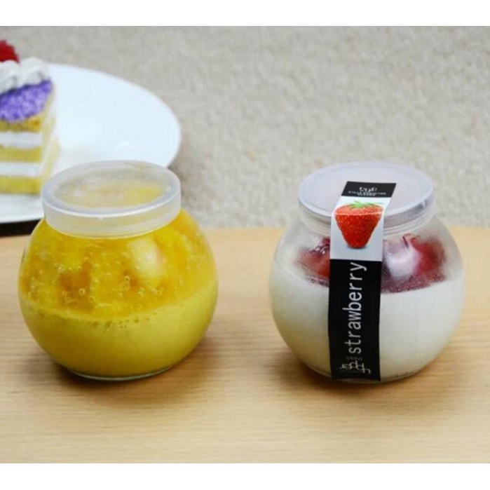 Hũ sữa chua thủy tinh tròn béo 100ml, 200ml