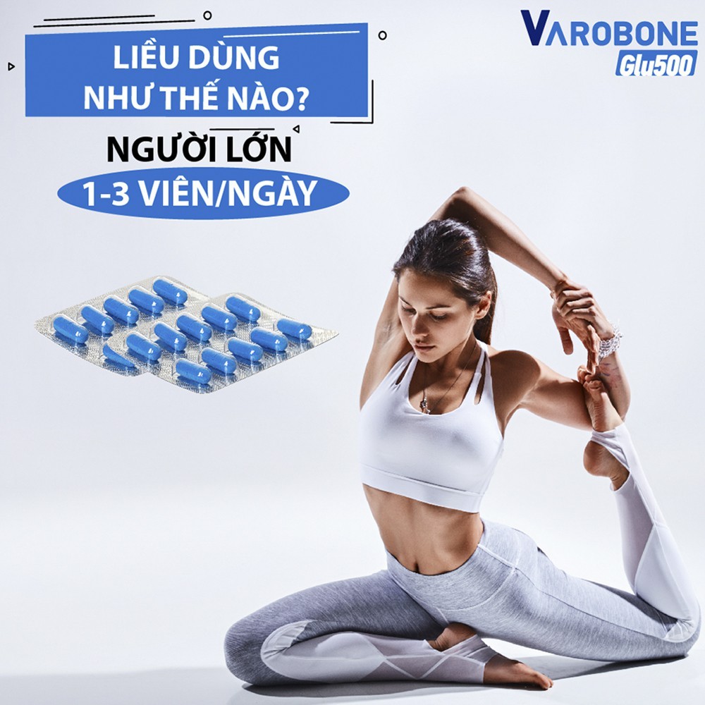 Viên Uống SHINPOONG VAROBONE GLU500 Bổ Sung Glucosamin Giúp Khớp Linh Hoạt - Hộp 60 Viên.