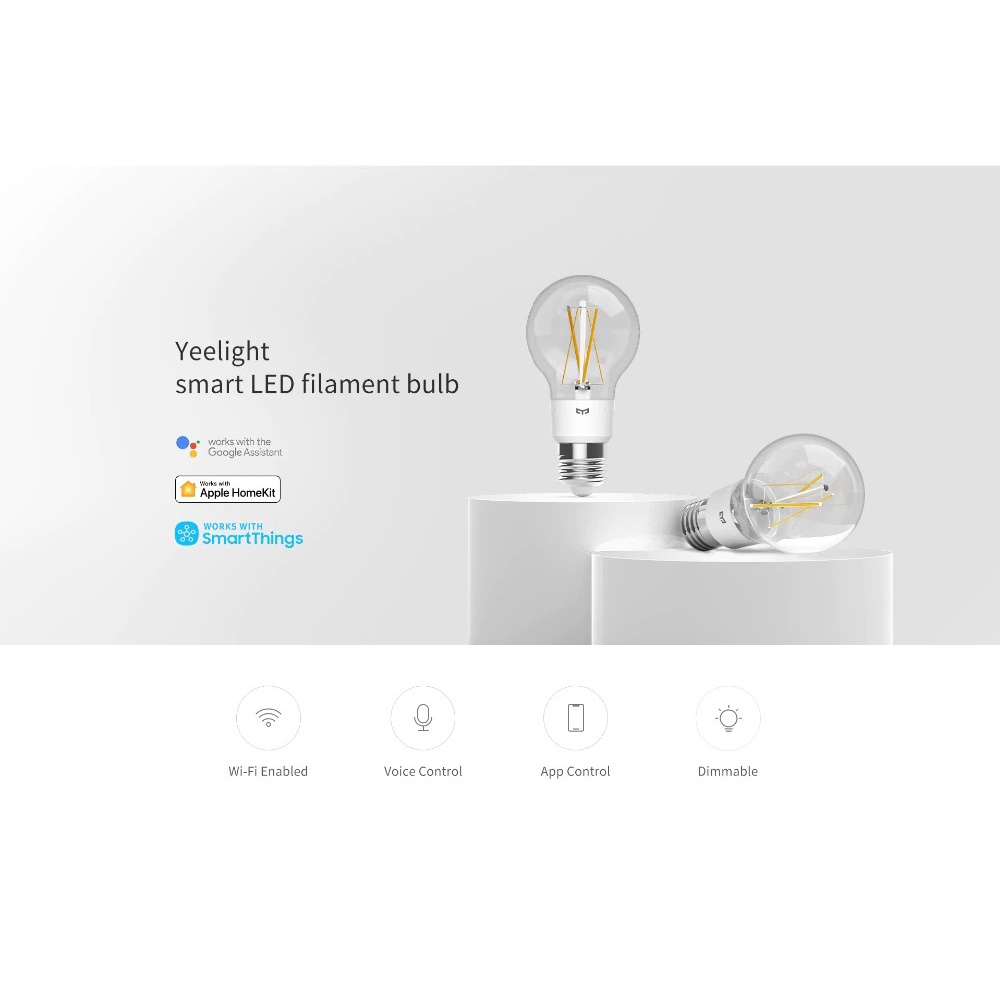 Đèn dây tóc Yeelight Filament thông minh kiểu dáng cổ điển vitage, led sợi đốt tích hợp Homekit - Hàng chính hãng