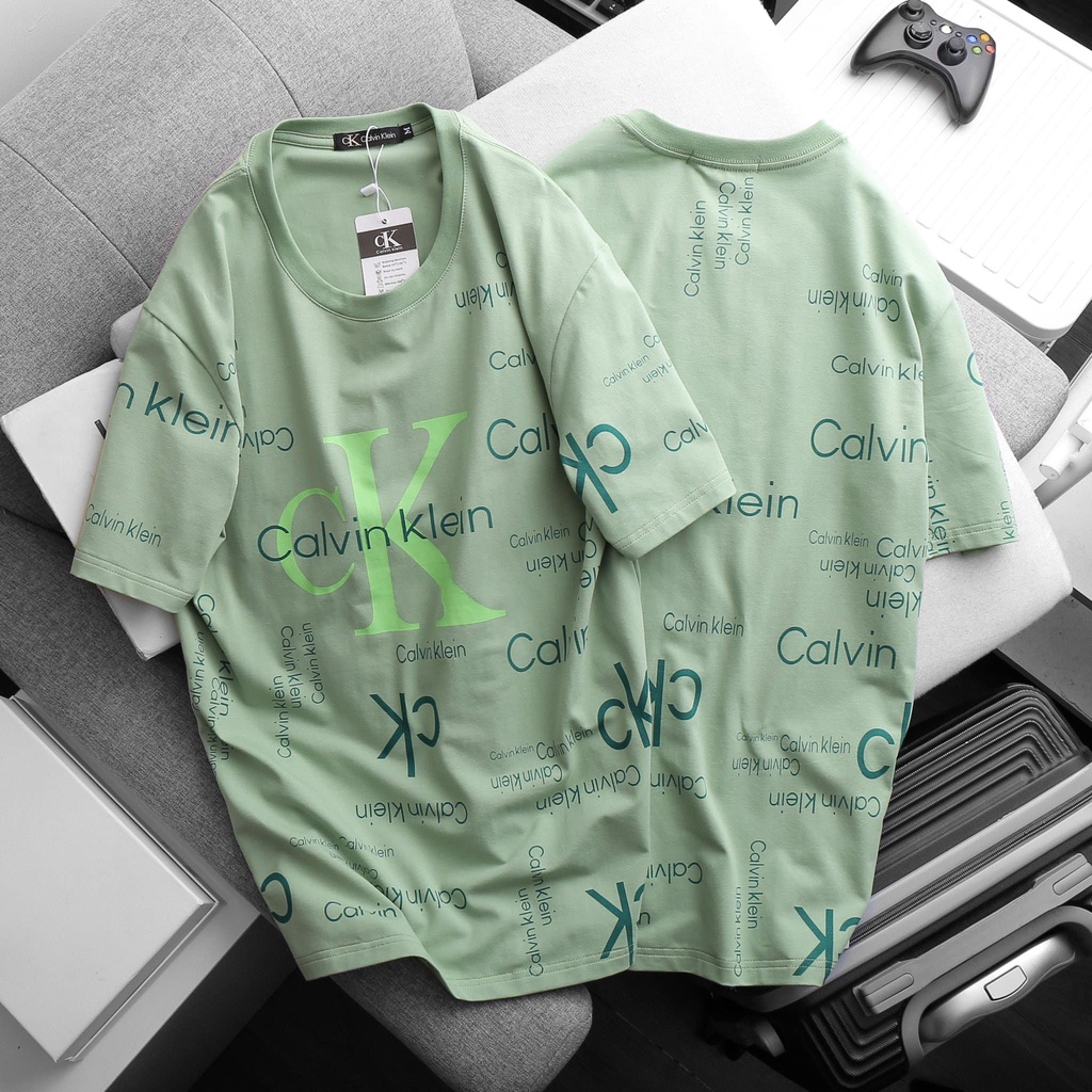 Áo thun nam nữ C k logo in full form unisex (0121)