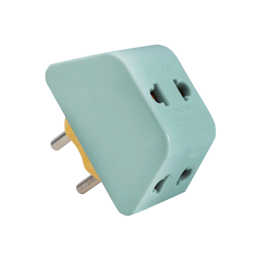 Ổ cắm điện đa năng P15 P11 P12 SOPOKA  chia 2 cửa có ổ cắm 3 chấu tiện lợi
