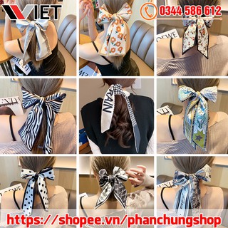 Khăn Lụa Buộc Tóc Thời Trang Kiểu Pháp (Kích Thước 100x8 cm)