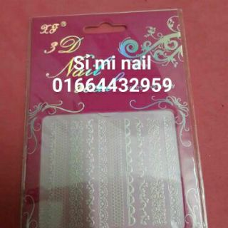 Hình dán 3d kiểu zen trang trí móng