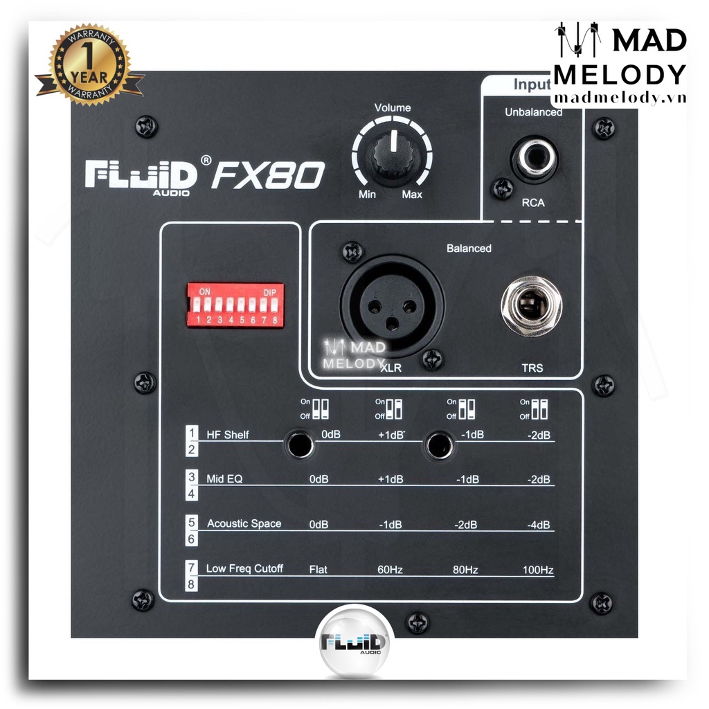 Fluid Audio F Series FX80 8-inch Coaxial Studio Monitor